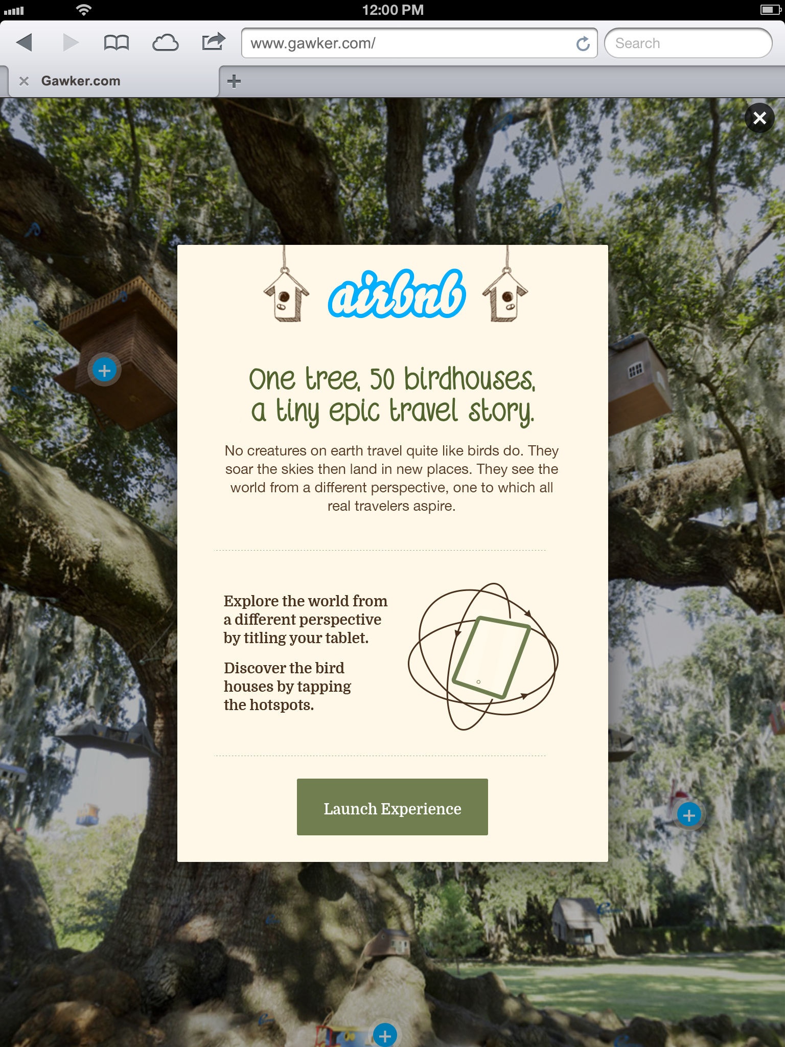 AirBNB panorama tablet ad — frame 1