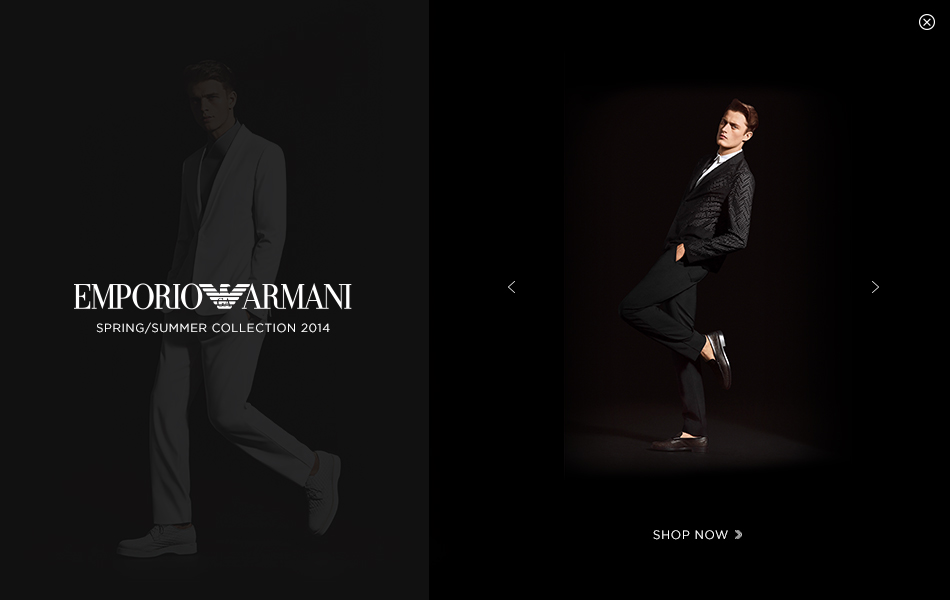 Armani interstitial ad — frame 1