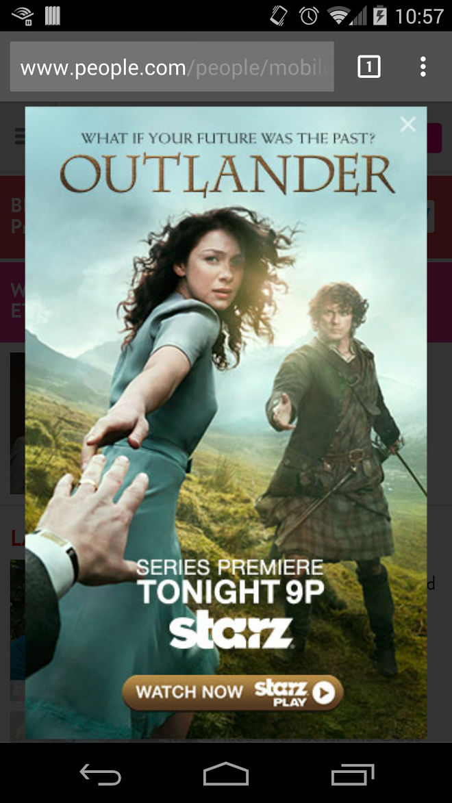Outlander interactive display ad — variant 2